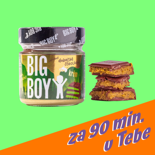 BIG BOY® Pistáciový krém s příchutí dubajské čokolády 170g