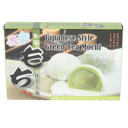 Japonské koláčky Mochi se zeleným čajem 210 gr.