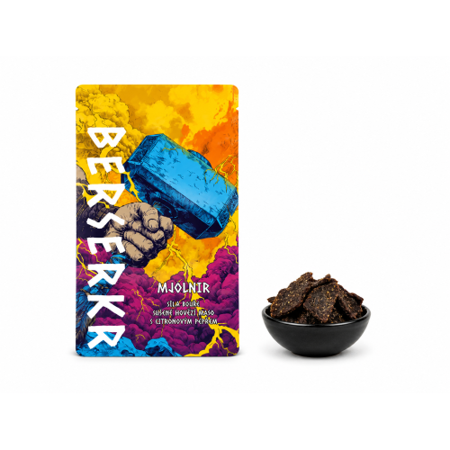 BERSERKR MJÖLNIR - Hovězí jerky s citronovým pepřem 25g
