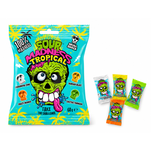 Argo Sour Madness Tropical kyselé bonbóny 60g