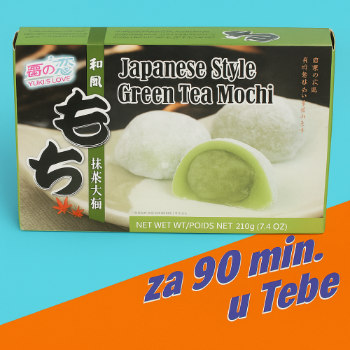 Japonské koláčky Mochi se zeleným čajem