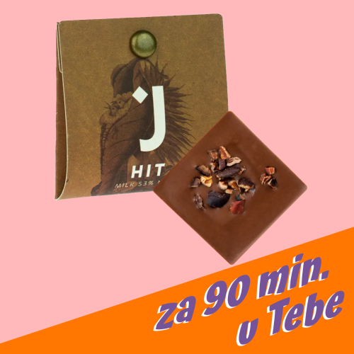 Mléčná čokoláda s kousky kakaových bobů 4g