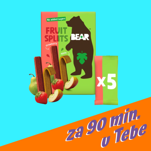 BEAR fruit splits jahoda+jablko