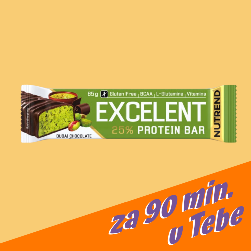 Nutrend EXCELENT tyčinka proteinová dubajská čokoláda 85g